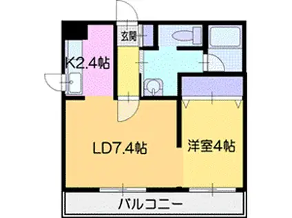 LEE厚別中央(1LDK/3階)の間取り写真