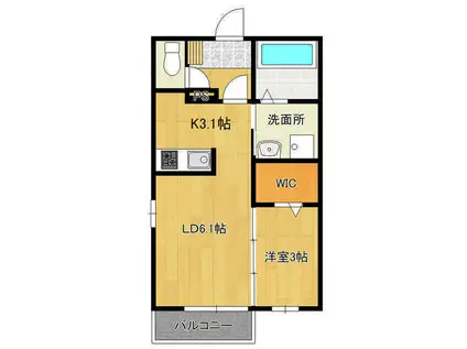 SIRIUS(1LDK/2階)の間取り写真
