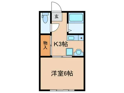 鈴木アパ-ト(1K/2階)の間取り写真