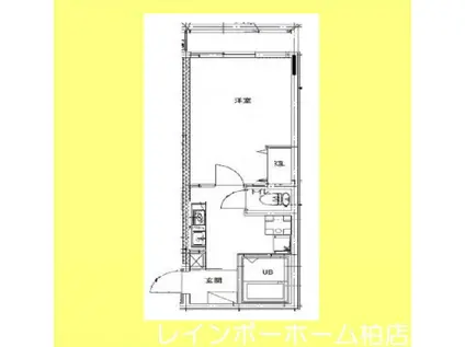 RADIA南流山(1K/1階)の間取り写真
