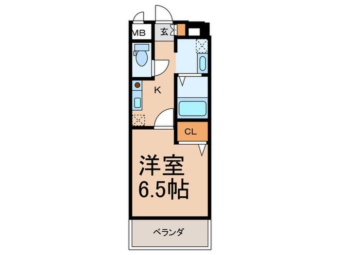 ヴィラ・フロイデ(1K/3階)の間取り写真