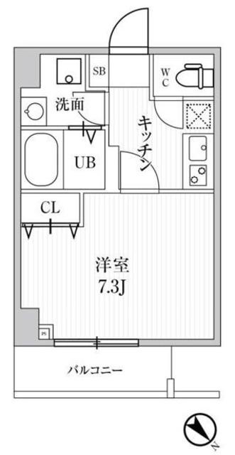 ALTERNA池袋イースト(1K/5階)の間取り写真