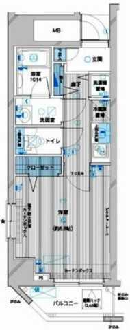メインステージ浅草橋II(1K/4階)の間取り写真