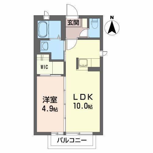 シャーメゾンゼファー(1LDK/1階)の間取り写真