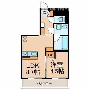 H&K KASHIWA HILLS(1LDK/7階)の間取り写真