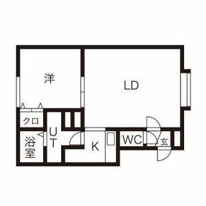LEAFIN(1LDK/2階)の間取り写真