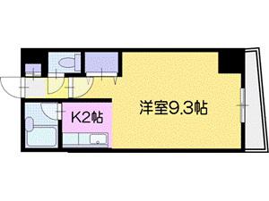 ハイコート文京台ウエスト(1K/10階)の間取り写真