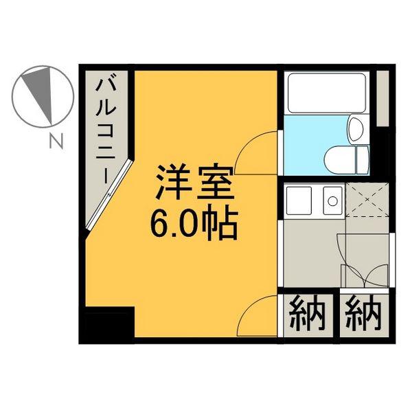 ベルモア堀詰(1K/5階)の間取り写真