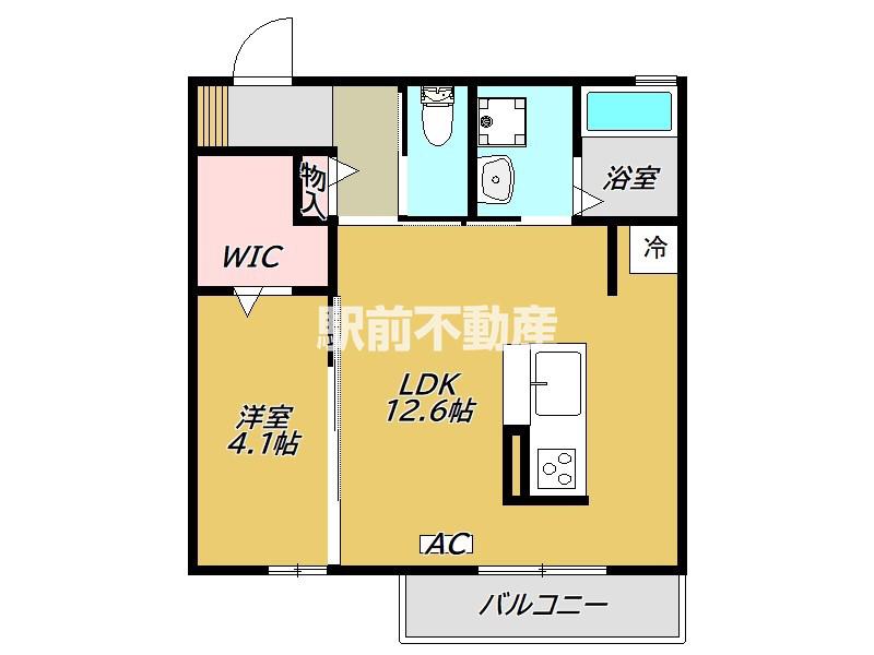 トレゾールブラン(1LDK/2階)の間取り写真