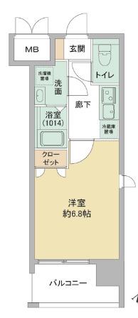 LIVE FLAT TSUKAMOTO(1K/9階)の間取り写真