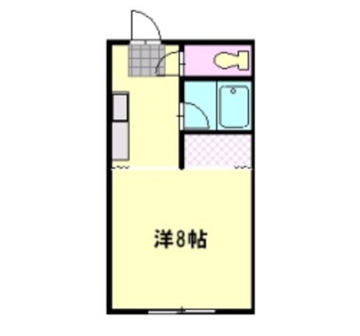 ハイツ中沢(1K/2階)の間取り写真