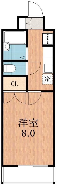 パークアヴェニュー(1K/3階)の間取り写真