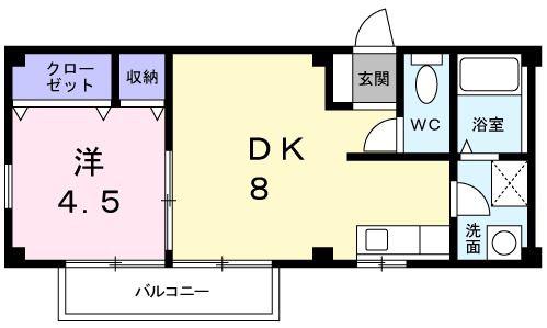 メゾン・ド・ニコル(1DK/1階)の間取り写真