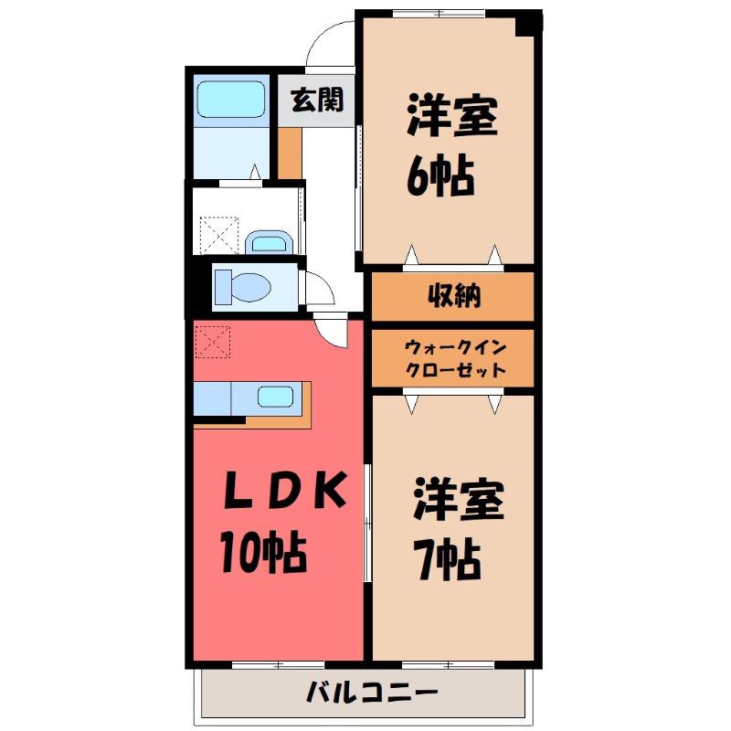 シエロ・モンターニャ(2LDK/1階)の間取り写真