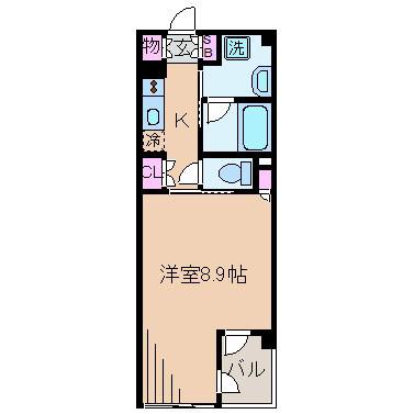 スタイリオ元住吉II(1K/4階)の間取り写真