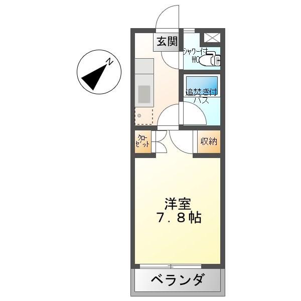 メゾンセシボン東部(1K/3階)の間取り写真