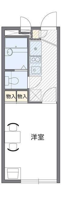 レオパレスエーゼII(1K/2階)の間取り写真