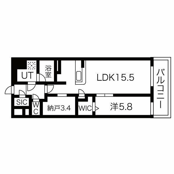 JMFレジデンス名駅南旧DIMORA名駅南(1SLDK/8階)の間取り写真