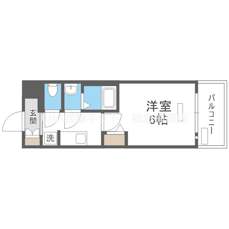 プレサンス塚本ベラビィ(1K/6階)の間取り写真