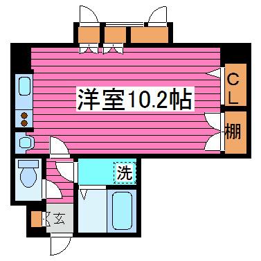 エクセレント34(ワンルーム/4階)の間取り写真