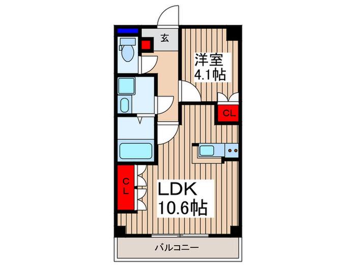 クオリティ・パレス(1LDK/2階)の間取り写真