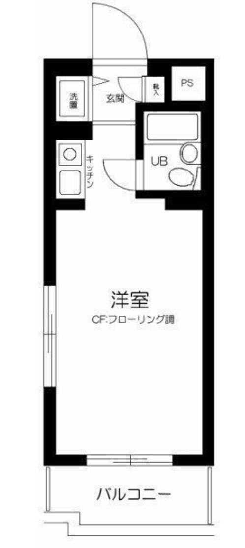 マリオン横浜第四花ノ木(ワンルーム/2階)の間取り写真