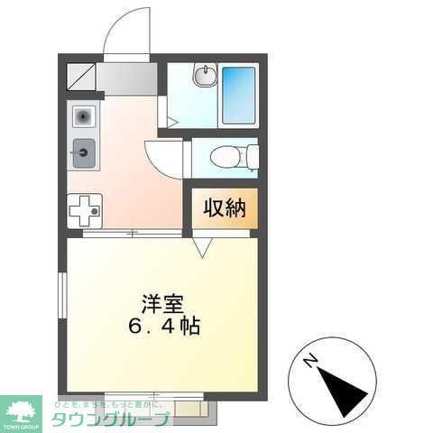 コースト京葉(1K/2階)の間取り写真