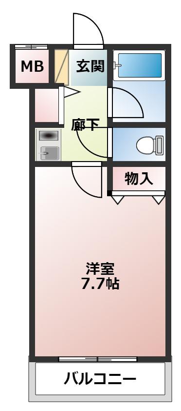 シェレナ六甲(1K/5階)の間取り写真