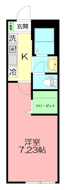 星の子ガーデン(1K/1階)の間取り写真