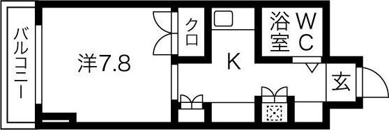 リエス浜松駅南(1K/1階)の間取り写真