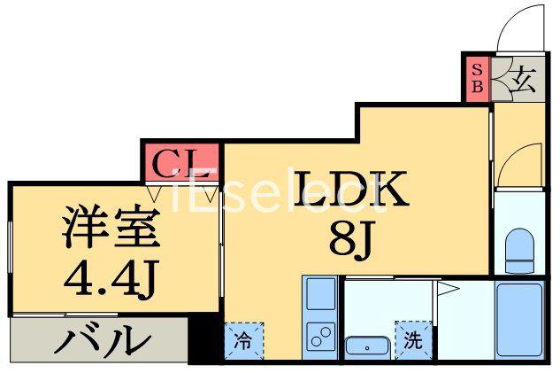 グラウハウム(1LDK/1階)の間取り写真