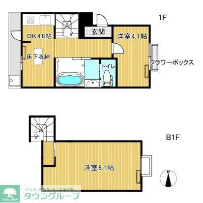 マースコーポ東中野(3K/2階)の間取り写真