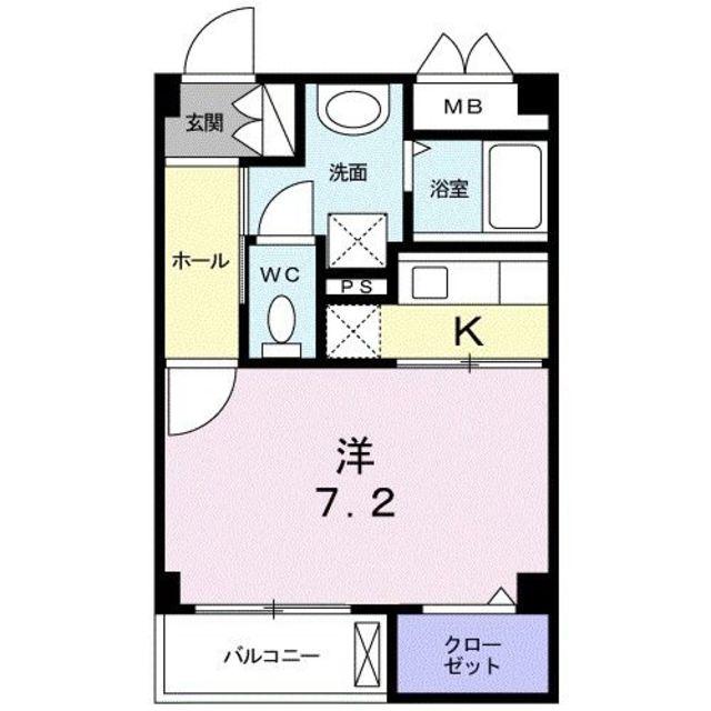 アルモニー琵琶湖(1K/1階)の間取り写真