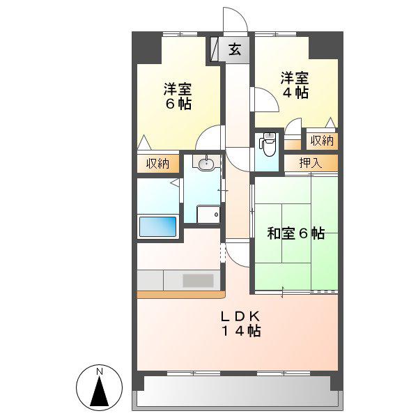 CHANGUIII泉(3LDK/12階)の間取り写真