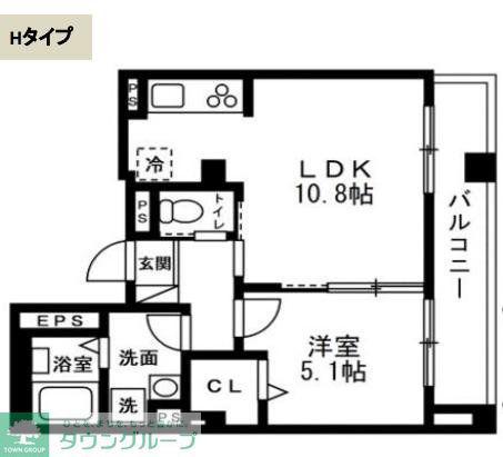 ディアコートあざみ野(1LDK/4階)の間取り写真