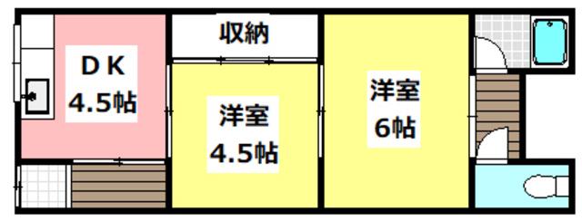 さくらコーポ(2K/1階)の間取り写真
