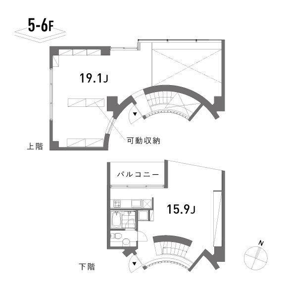 ILUSA(1LDK/5階)の間取り写真