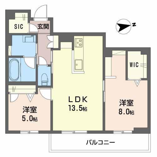VIOLA FURUICHI(2LDK/3階)の間取り写真