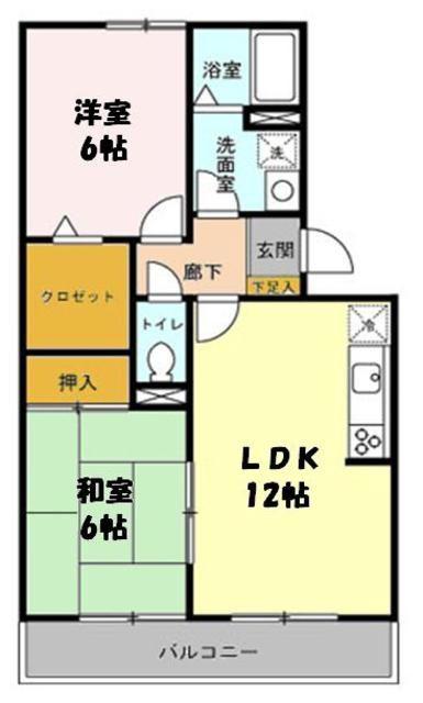 アンフェリュールHIDE(2LDK/3階)の間取り写真