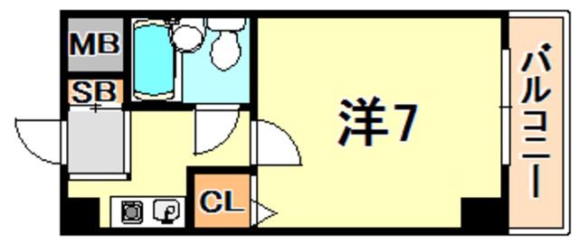 リベラルハウス(1K/5階)の間取り写真