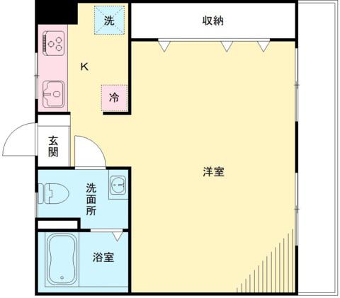 アロマ学芸大学(ワンルーム/5階)の間取り写真