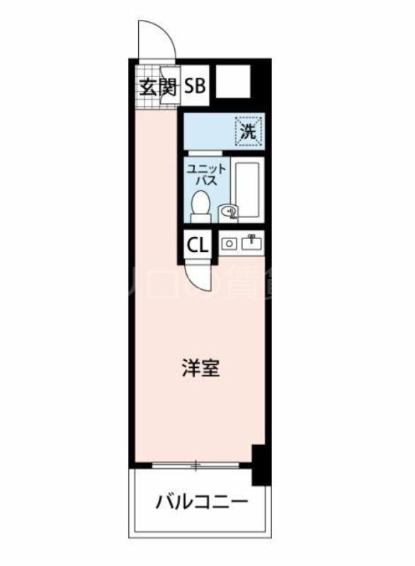 品川大井町スカイレジテル(ワンルーム/3階)の間取り写真