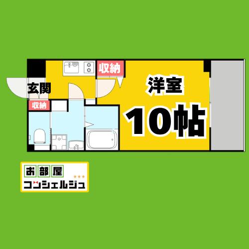 COZY山下通2(1K/1階)の間取り写真