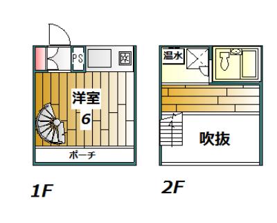 スマイルIII番館(1K/1階)の間取り写真