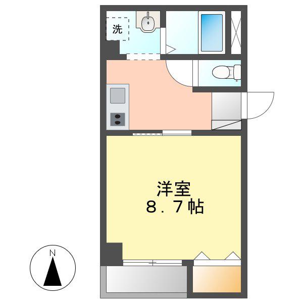 メゾン清須(1K/1階)の間取り写真