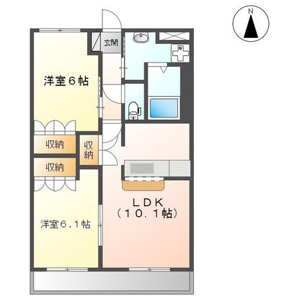 ディア フレンドKOIZUMI(2LDK/1階)の間取り写真
