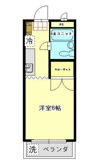 グランドール・鶴川(1K/1階)の間取り写真