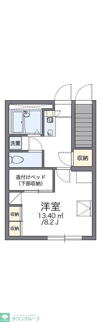 レオパレスルミエール(1K/1階)の間取り写真