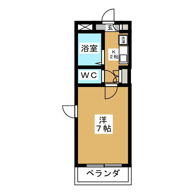 鳴門屋ビル(1K/4階)の間取り写真