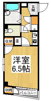 ヴィレジアOK(1K/2階)の間取り写真